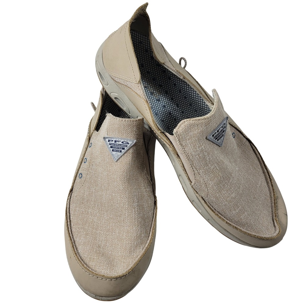 Columbia Men Performance Fishing Gear Shoes Bahama Vent Loco Slip On 13 Tan Boat